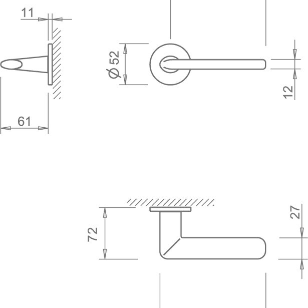 Ручка дверная Tupai 3098 5S-96 Eliptica Матовый хром