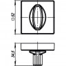 Ручка поворотная ARMADILLO BK6.K.USQ52 FSG-39 флорентийское золото