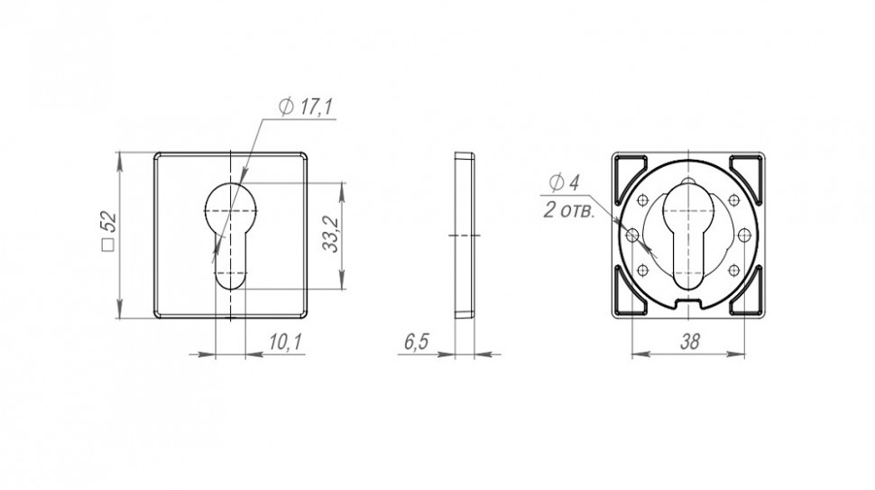 Накладка под цилиндр FUARO ET SL GR-23 графит