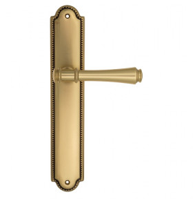 Дверная ручка на планке Venezia CALLISTO PL98 французское золото + коричневый