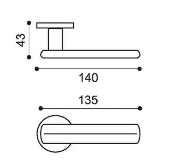 Ручка дверная MORELLY PANATHENAIC R5 CSA матовый хром
