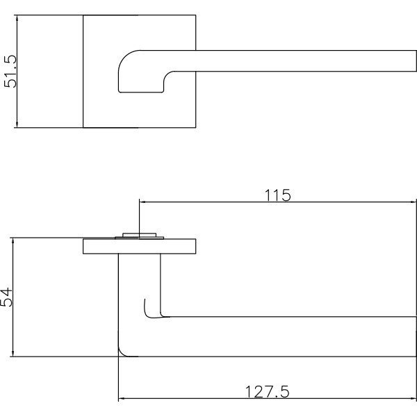 Ручка дверная BUSSARE ESTA A-76-40 BLACK Чёрный