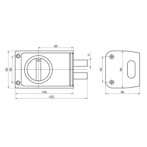Замок накладной САМ ЗНД1А/Д полимерное покрытие /88300/