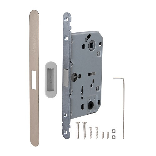 Магнитная защелка ARMADILLO WC с ответной планкой GRAVITY.PRO G01.196.50.96 SN матовый никель