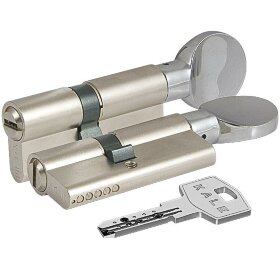 Цилиндровый механизм с вертушкой KALE KILIT 164 BM/100 (45+10+45) mm никель 5 кл.