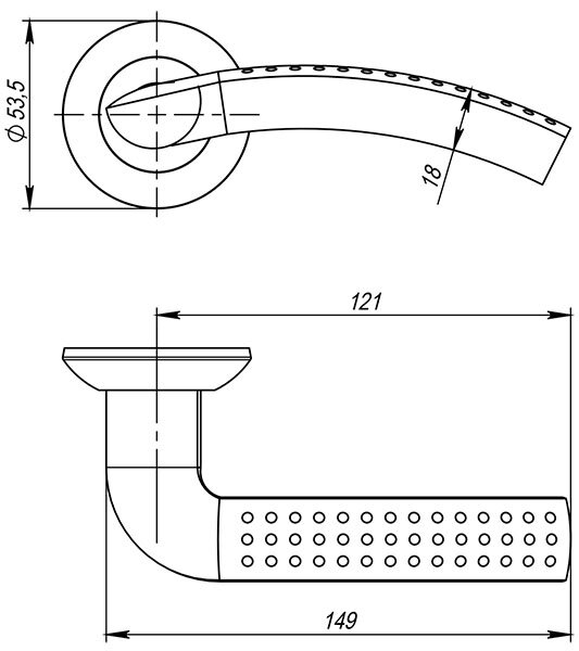 Ручка дверная PUNTO LOGICA TL SG/GP-4 матовое золото/золото 105мм