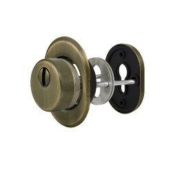 Броненакладка врезная с чашкой FUARO DEF 9726 M6x90 (в комплекте с накладкой на цилиндр) AB-бронза