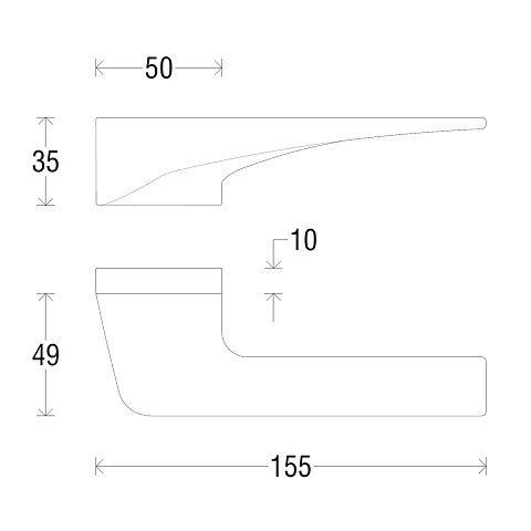 Ручка дверная FADEX FORME 281 PENTA черный RIC