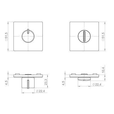 Ручка поворотная ARMADILLO BK6.K.YM BL-26 черный