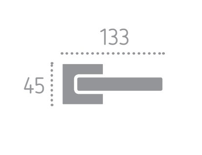 Ручка дверная FADEX FORME 204 INNOVA Матовый хром FIXA