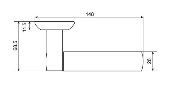 Ручка дверная RENZ INDH 57-02 SC/CP Марчелло хром матовый/хром блестящий