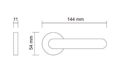 Ручка дверная PORTA DI PARMA Exa Zig Матовый кофе 301.11