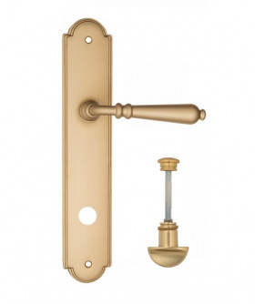 Дверная ручка на планке Fratelli Cattini NAPOLI WC-2 PL257-BS матовая латунь