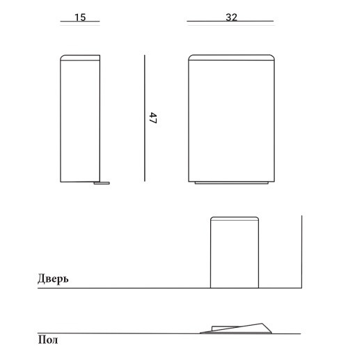 Ограничитель скрытый магнитный VERUM Stoppino X белый матовый