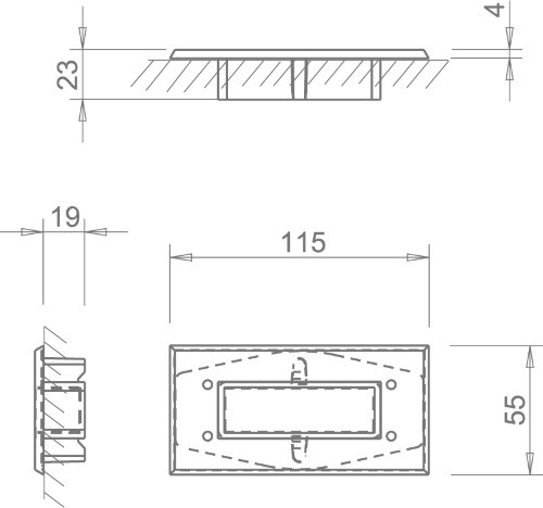 Ручка на раздвижные двери магнитная TUPAi 2650-142 никель