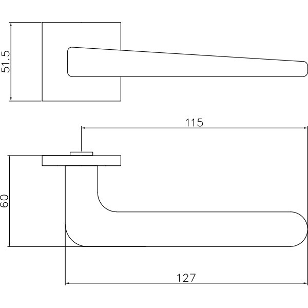 Ручка дверная BUSSARE PRONTO A-15-40 M.CHROME Матовый хром