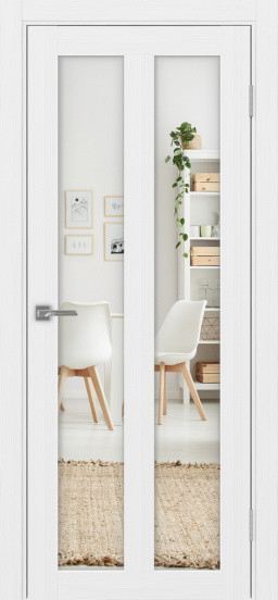 Межкомнатная дверь Оптима Порте Турин_521.22 ЭКО-шпон Белый лёд