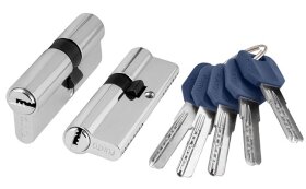 Цилиндровый механизм PUNTO Z400/80 mm (35+10+35) CP хром 5 кл