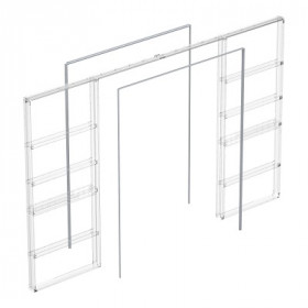 Комплект ARMADILLO для обрамления пенала для двухстворчатой двери SLD.Comfort-PENAL frame 1800/2900 AL