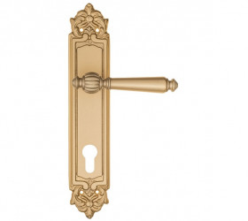 Дверная ручка на планке Fratelli Cattini MARANI CYL PL96-BS матовая латунь