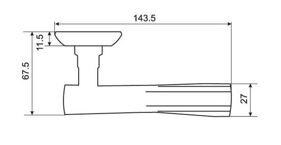 Ручка дверная RENZ INDH 58-02 AB Джулия бронза античная