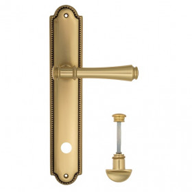 Дверная ручка на планке Venezia CALLISTO WC-2 PL98 французское золото + коричневый