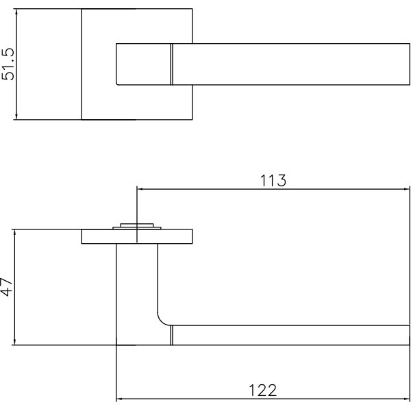 Ручка дверная BUSSARE STRICTO A-67-40 BLACK Чёрный
