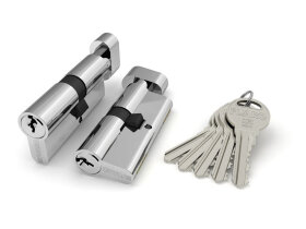 Цилиндровый механизм с вертушкой FUARO R302/60 mm (25+10+25) CP хром 5 кл