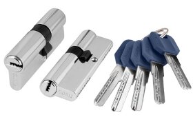 Цилиндровый механизм PUNTO Z400/80 mm (30+10+40) CP хром 5 кл