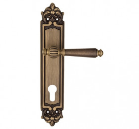 Дверная ручка на планке Fratelli Cattini MARANI CYL PL96-BY матовая бронза