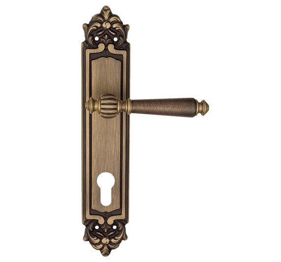 Дверная ручка на планке Fratelli Cattini MARANI CYL PL96-BY матовая бронза