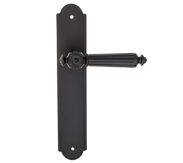 Дверная ручка на планке Fratelli Cattini TORCELLO PL257-NM матовый черный