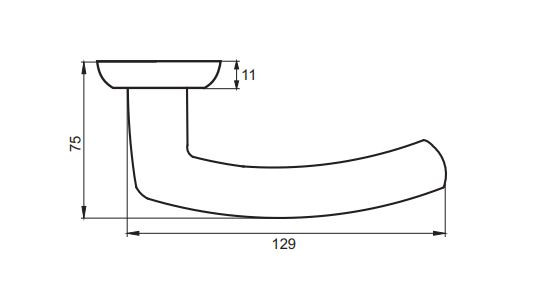 Ручка дверная RENZ INDH 428-08 B/CP Ровиго черный/хром