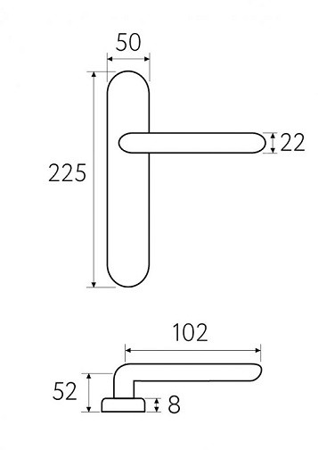 Дверная ручка на планке Fratelli Cattini NAPOLI WC-2 PL257-CR полированный хром