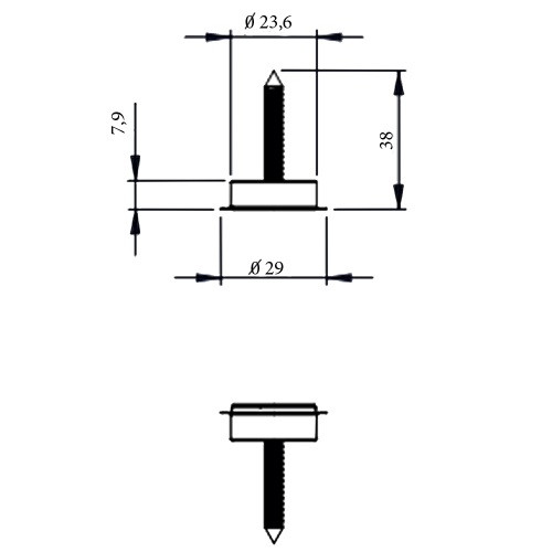 Фиксатор скрытый магнитный Verum Stoppino Close нержавейка