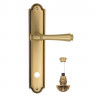 Дверная ручка на планке Venezia CALLISTO WC-4 PL98 французское золото + коричневый