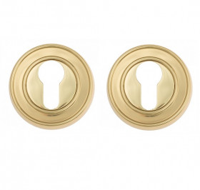 Накладка дверная под цилиндр Venezia CYL-1 D6 полированная латунь (2 шт.)