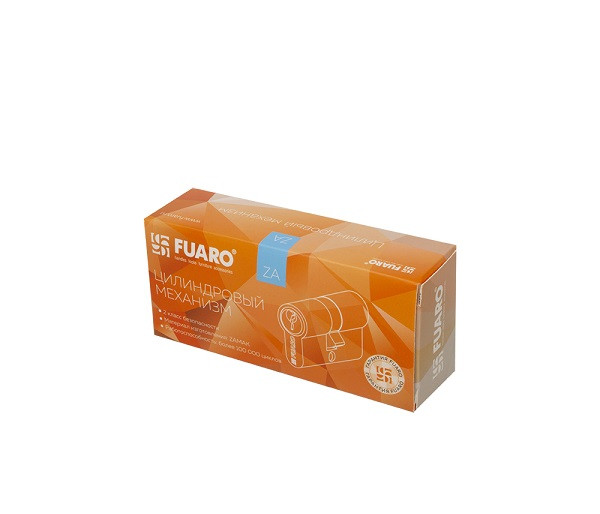 Цилиндровый механизм FUARO (100 ZA/50) 1000ZAKey50(5+10+35) CP ключ-заглушка хром 5Key