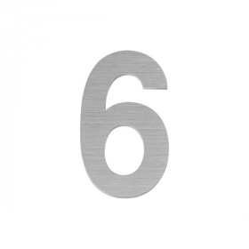 Цифра 6 самоклеящаяся FUARO SS304 50х30 SSC сатинированный хром
