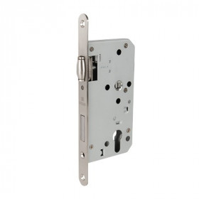 Замок врезной FUARO DD.INOX/C-55.72/R с роликовой защелкой (лицевая планка 20 мм)