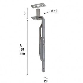 Упор торцевой ALDEGHI 211AL030 300мм матовый никель