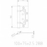 Петля накладная ARSENAL 100*75*2,5 2ВВ BLACK черный