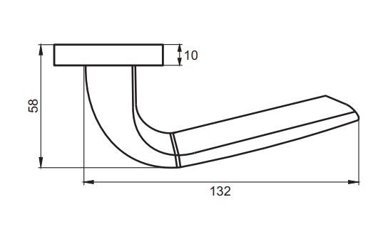 Ручка дверная PUERTO INAL 536-03 B Пиньолата черный