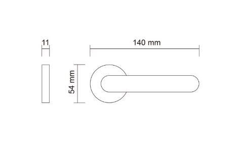 Ручка дверная PORTA DI PARMA Anna Матовый кофе 309.11
