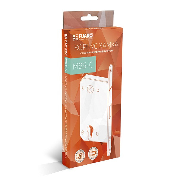 Замок межкомнатный под цилиндр FUARO MAGNET M85C-50 WH-19 белый
