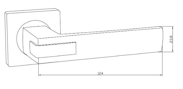 Ручка дверная RENZ INDH 301-02 SW/CP Катания супер белый/хром блестящий