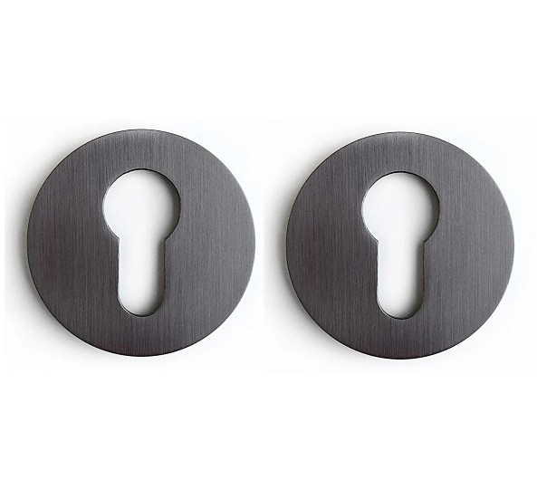 Накладка на цилиндр GHOBESTIR A858-G (round) SATIN GREY / 566