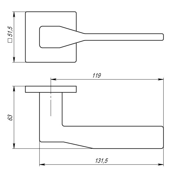 Ручка дверная ARMADILLO GRAND USS BL-26 Черный