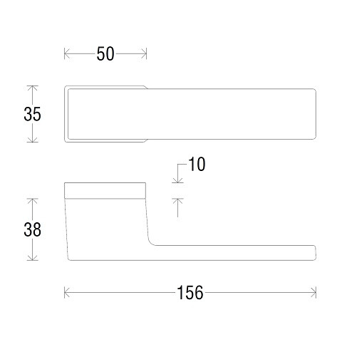 Ручка дверная FADEX FORME 302 ICON черный - белый глянец RIC