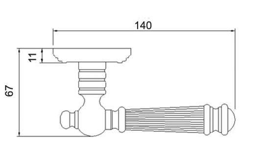 Ручка дверная RENZ INDH 69-19 MAB Валенсия бронза античная матовая
